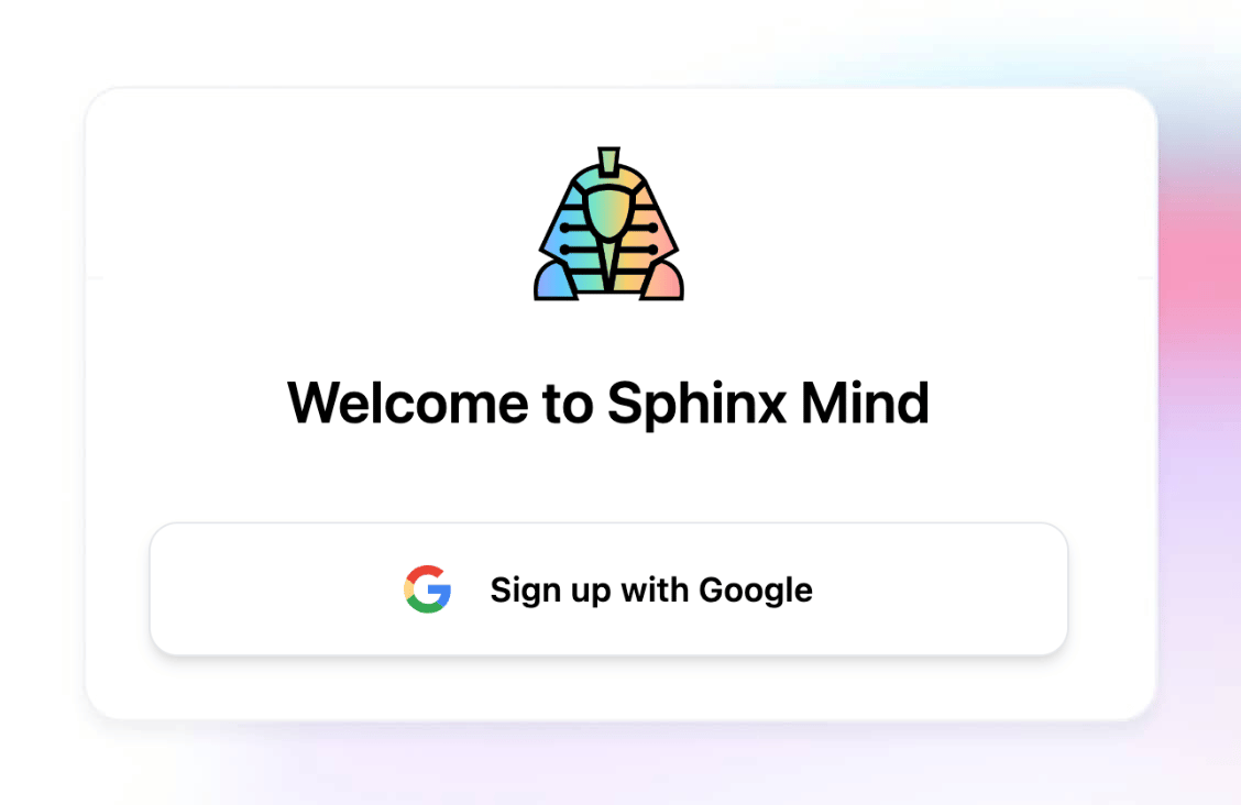 sphinx mind signup